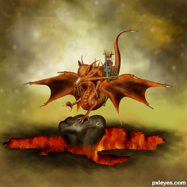The Dragon Rider....!! photoshop picture